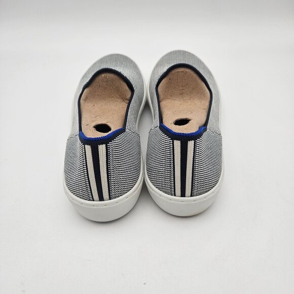 Rothys The Original Slip On Anchor Knit Blue Slip On Sneaker Womens Size 8.5 - Picture 2 of 7